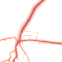 Daytime road noise heatmap for NN11 6XF