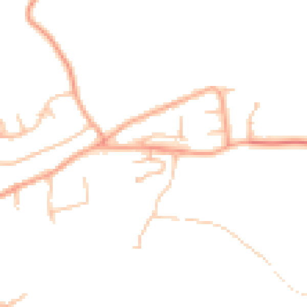 Daytime road noise heatmap for NN11 7AD