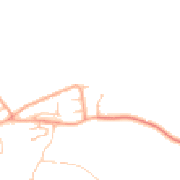 Daytime road noise heatmap for NN11 7AE