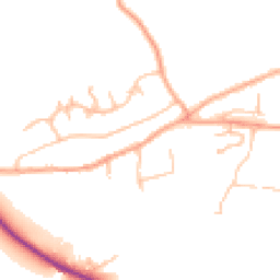 Daytime road noise heatmap for NN11 7HR