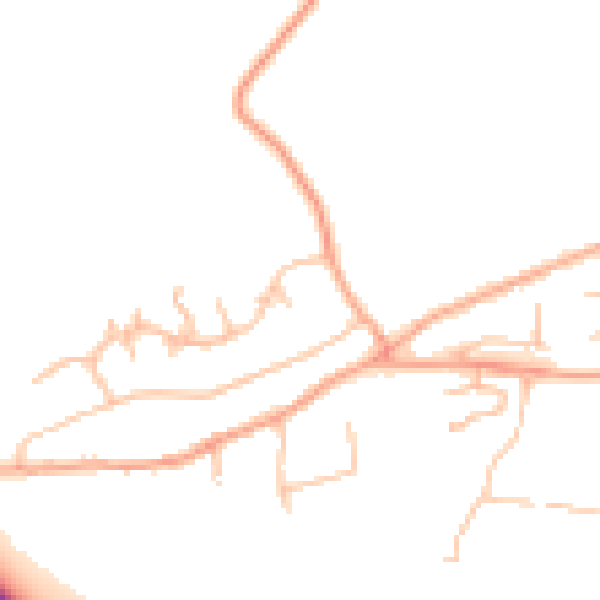 Daytime road noise heatmap for NN11 7JP