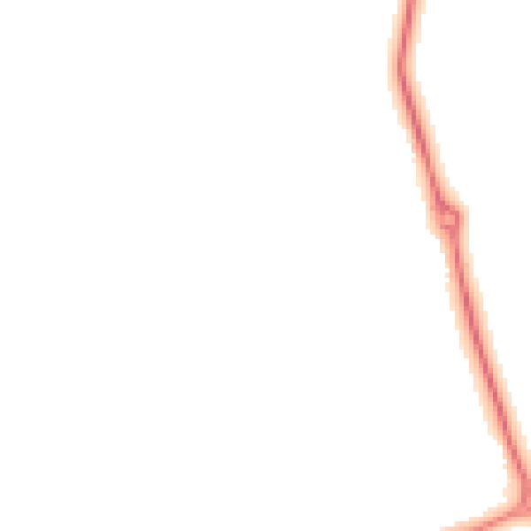 Night-time road noise heatmap for NN11 8AE