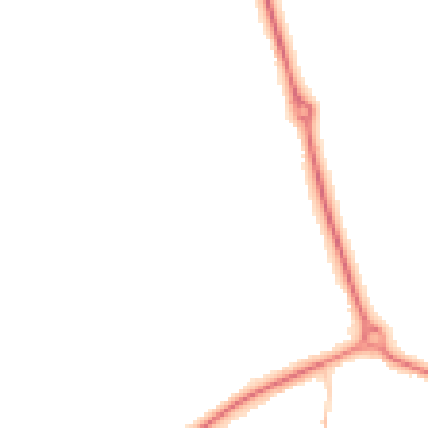 Night-time road noise heatmap for NN11 8AW