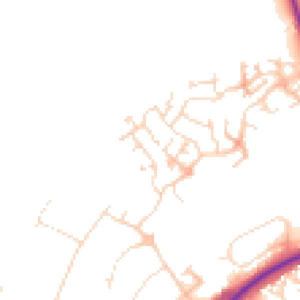 Daytime road noise heatmap for NN11 8BE