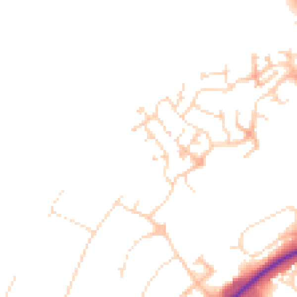 Daytime road noise heatmap for NN11 8BL