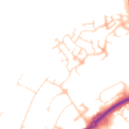 Daytime road noise heatmap for NN11 8BT
