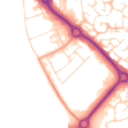 Daytime road noise heatmap for NN11 8PA