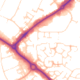Daytime road noise heatmap for NN11 8RR