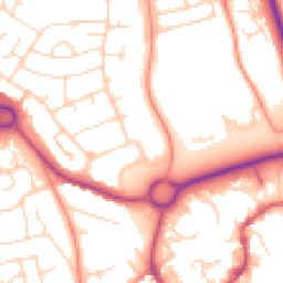 Daytime road noise heatmap for NN11 9DD