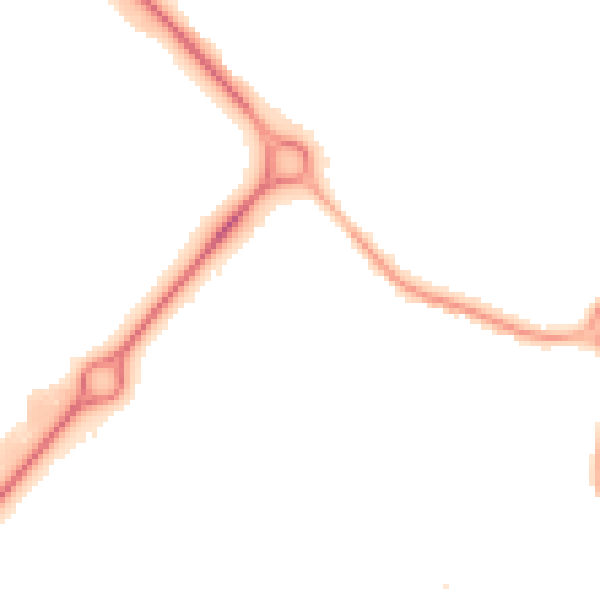 Night-time road noise heatmap for NN11 9EE