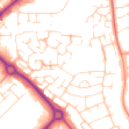 Daytime road noise heatmap for NN11 9FT