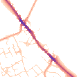 Daytime road noise heatmap for NN12 6AB