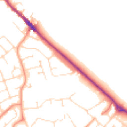 Daytime road noise heatmap for NN12 6AL