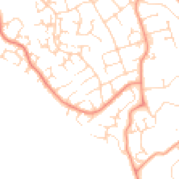 Daytime road noise heatmap for NN12 6BN