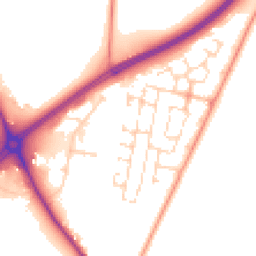 Daytime road noise heatmap for NN12 7AN