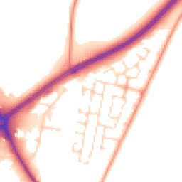 Daytime road noise heatmap for NN12 7AW