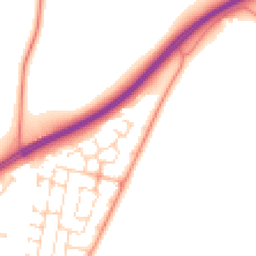 Daytime road noise heatmap for NN12 7BA