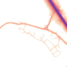 Daytime road noise heatmap for NN12 7UW