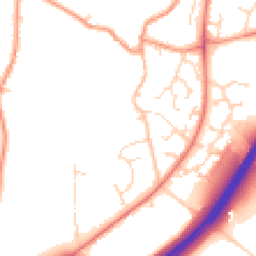 Daytime road noise heatmap for NN12 8ES
