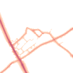 Daytime road noise heatmap for NN12 8NA
