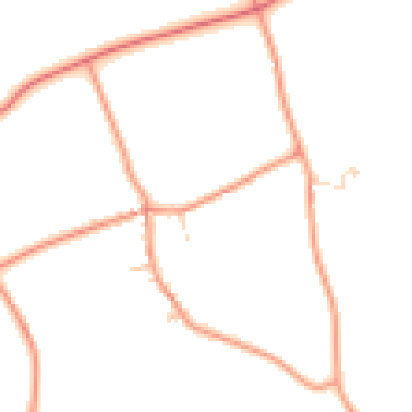 Daytime road noise heatmap for NN12 8NH