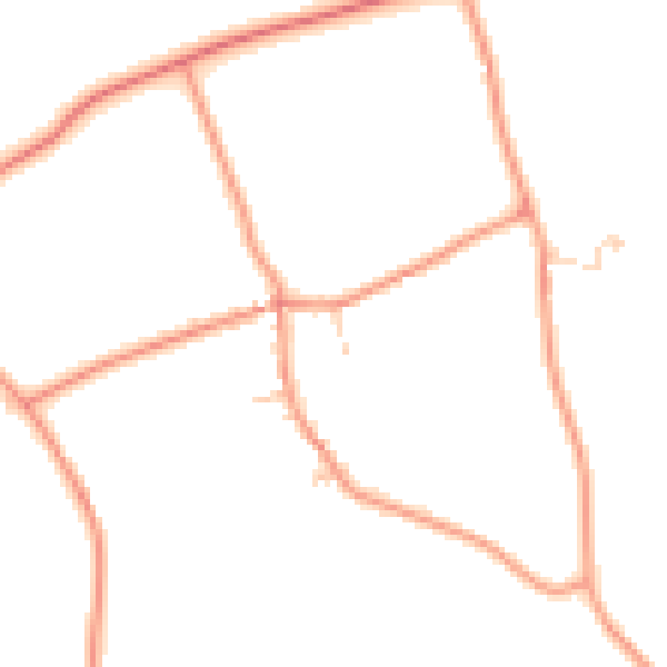 Daytime road noise heatmap for NN12 8NJ