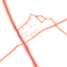 Daytime road noise heatmap for NN12 8NX