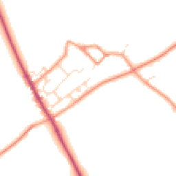 Daytime road noise heatmap for NN12 8NY