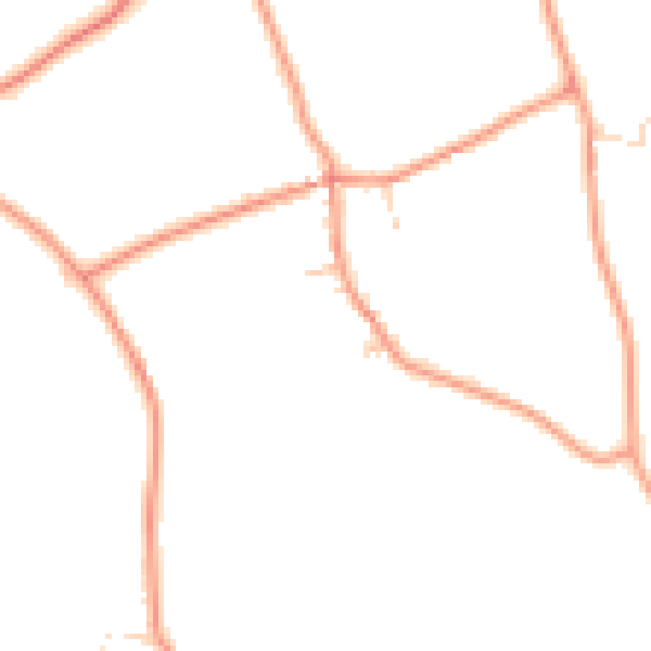 Daytime road noise heatmap for NN12 8NZ