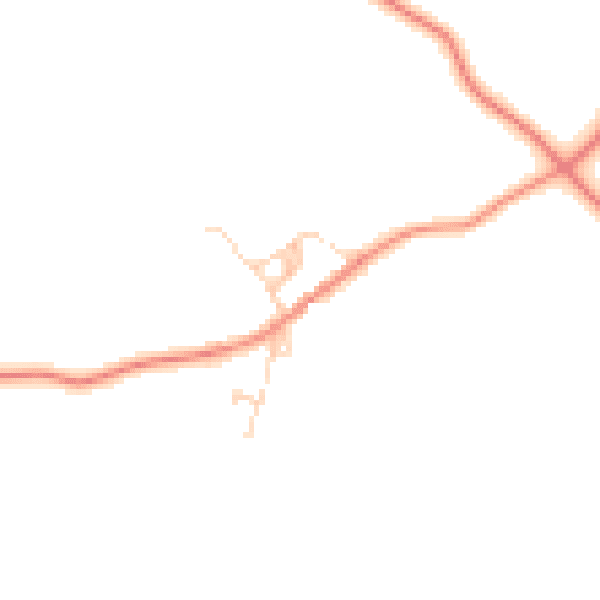 Daytime road noise heatmap for NN12 8QU