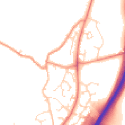 Daytime road noise heatmap for NN12 8UN