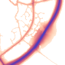 Daytime road noise heatmap for NN12 8WF