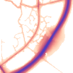 Daytime road noise heatmap for NN12 8WN