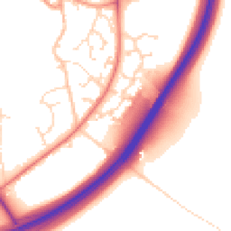 Daytime road noise heatmap for NN12 8XZ