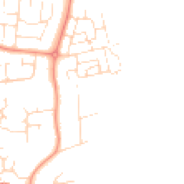 Daytime road noise heatmap for NN15 4AR