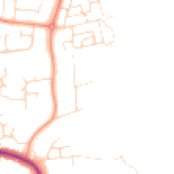 Daytime road noise heatmap for NN15 5AL