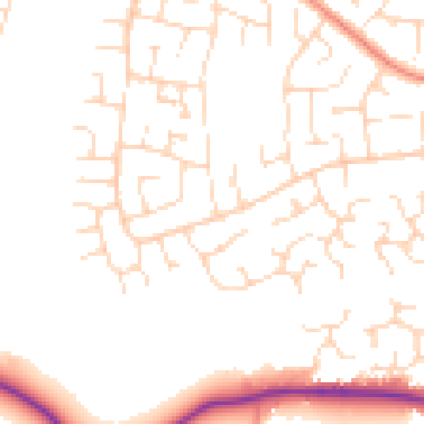 Daytime road noise heatmap for NN15 5AW