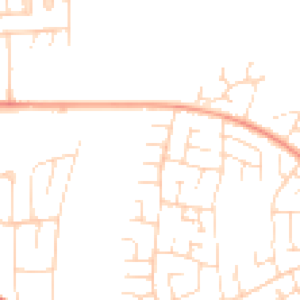 Daytime road noise heatmap for NN15 5BB