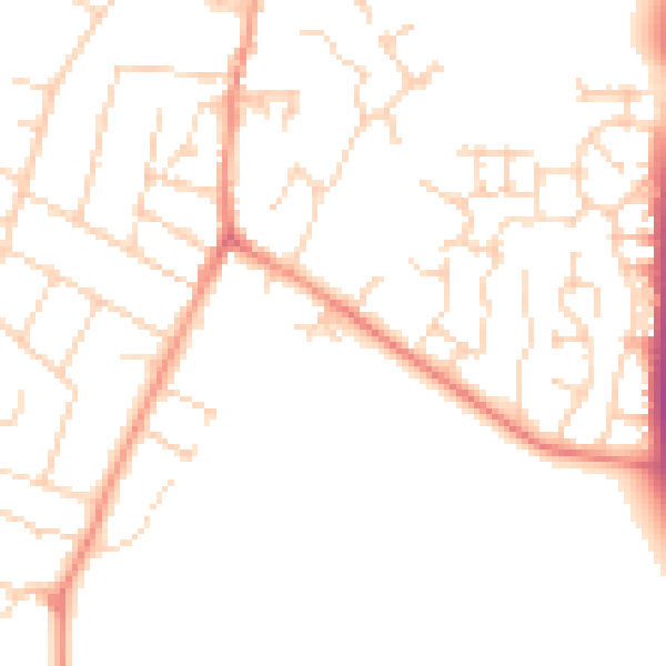 Daytime road noise heatmap for NN15 5GL