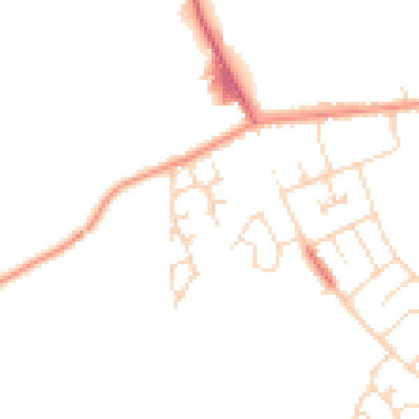 Daytime road noise heatmap for NN15 5TJ