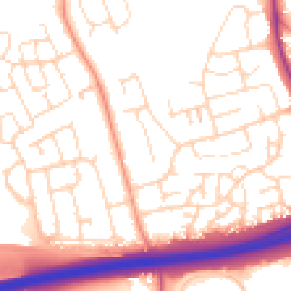 Daytime road noise heatmap for NN15 6TQ