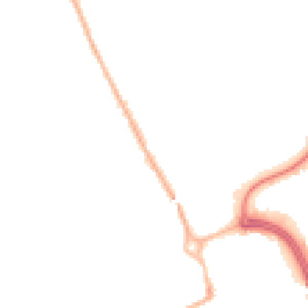 Night-time road noise heatmap for NN17 1AD
