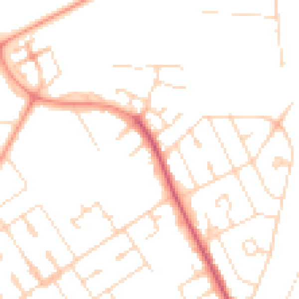 Daytime road noise heatmap for NN17 1AH