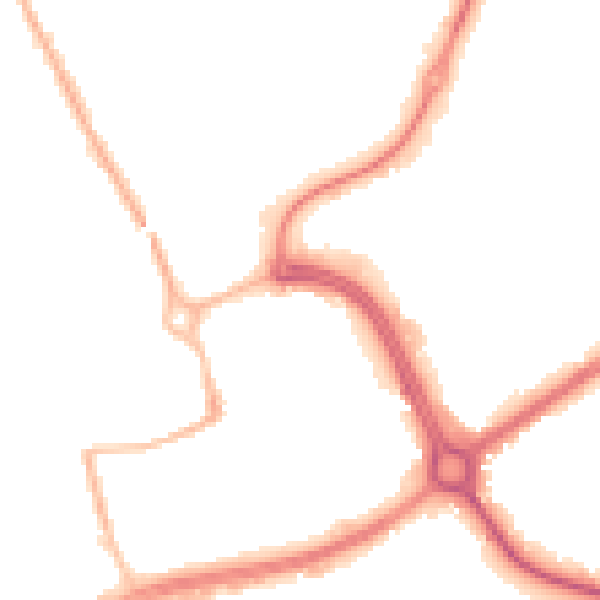 Night-time road noise heatmap for NN17 1AR