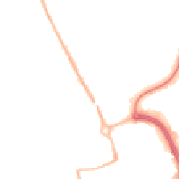 Night-time road noise heatmap for NN17 1BB