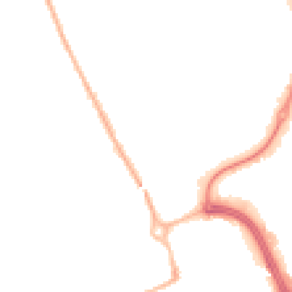 Night-time road noise heatmap for NN17 1DA