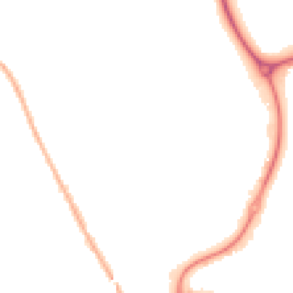 Night-time road noise heatmap for NN17 1DD
