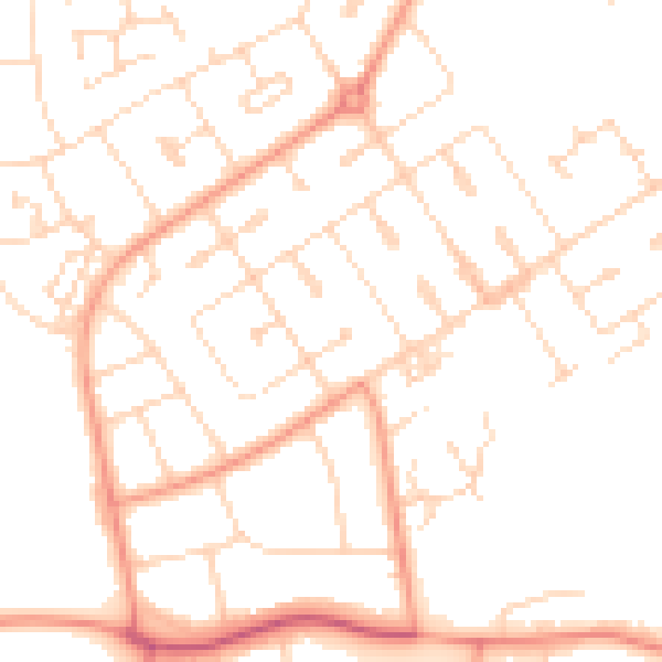 Daytime road noise heatmap for NN17 1HY