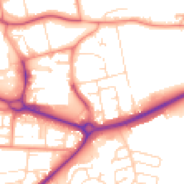 Daytime road noise heatmap for NN17 1RH