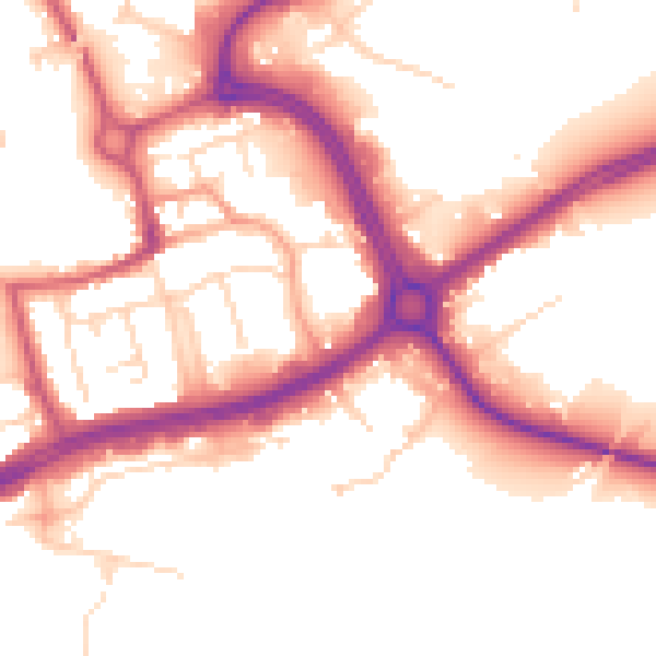 Daytime road noise heatmap for NN17 1XF